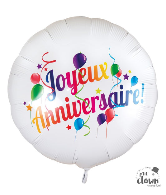 Ballon aluminium Joyeux Anniversaire