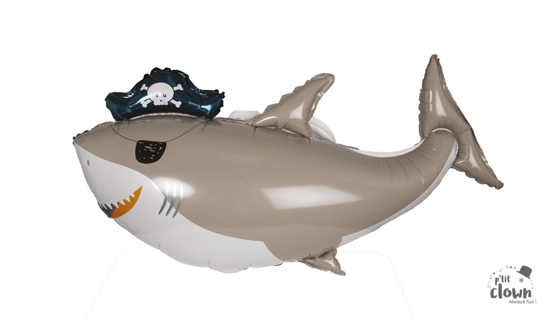 Ballon aluminium - requin pirate