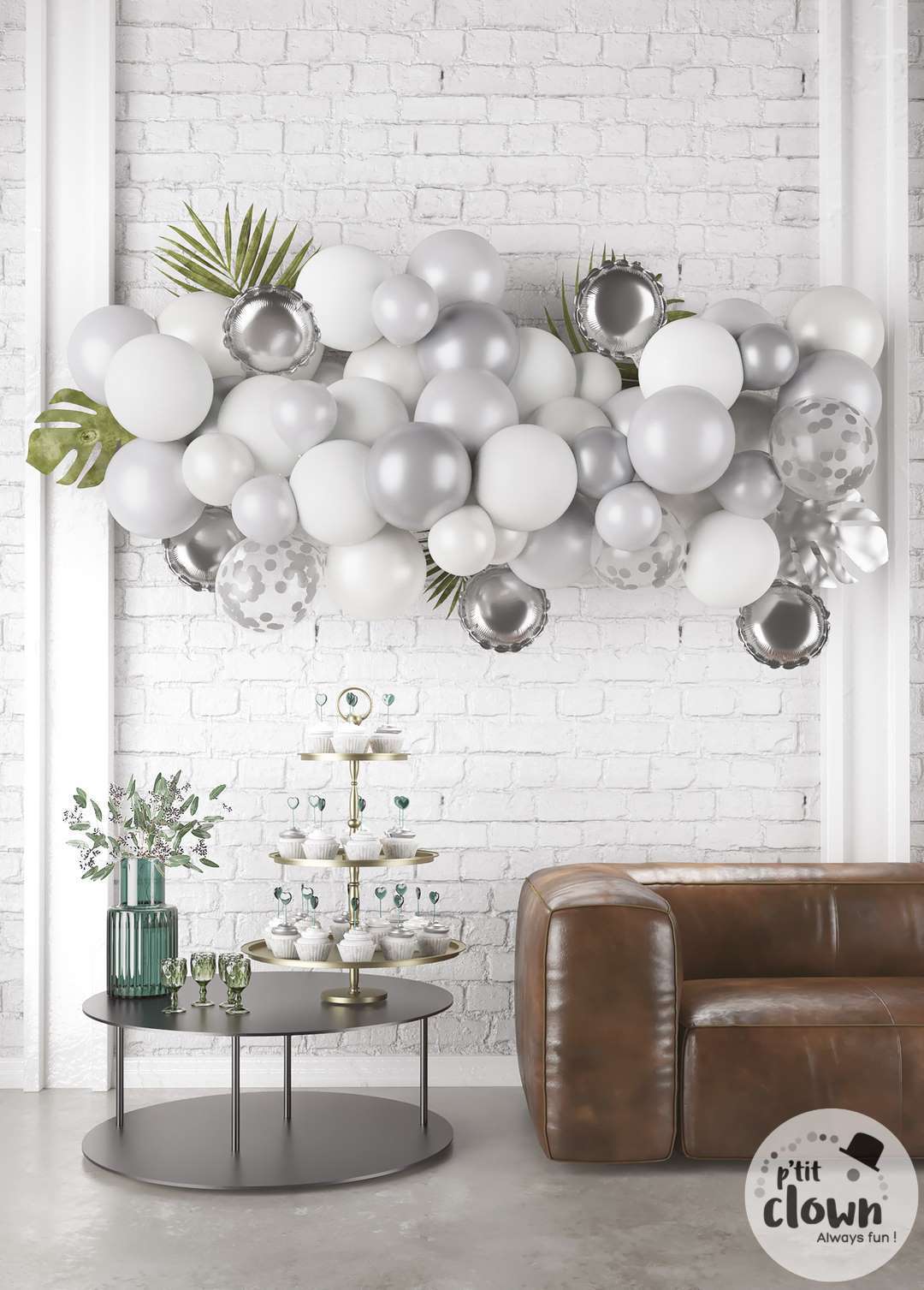 Kit 50 ballons Argent