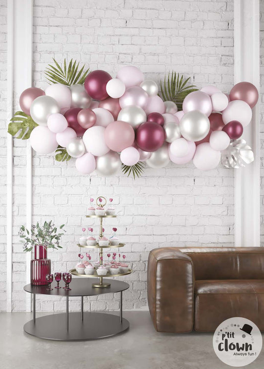 kit 50 ballons rose