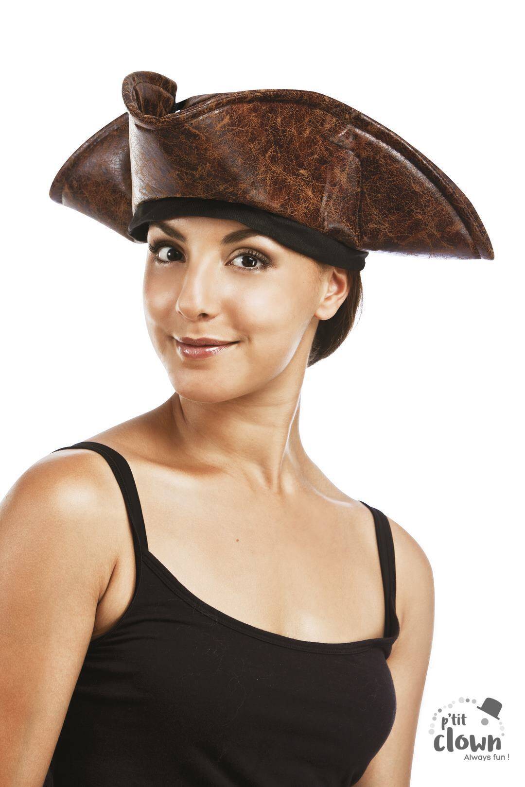 Chapeau de pirate - adulte - marron